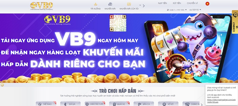 Hướng dẫn thao tác nạp tiền qua tài khoản ngân hàng tại nhà cái VB9