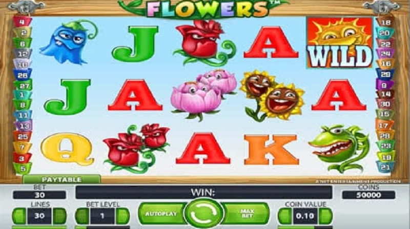 Vẻ đẹp của các loài hoa hấp dẫn trong game quay thưởng Flowers